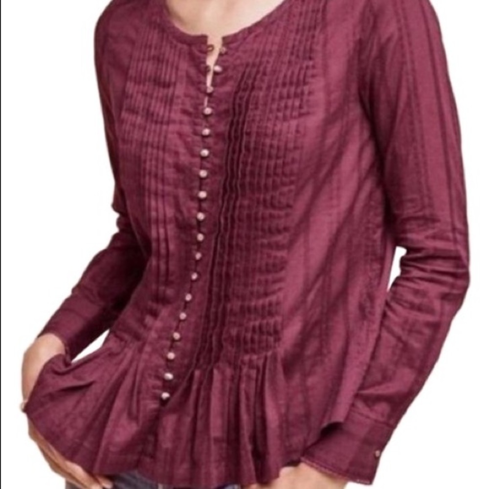 Anthropologie Maeve Purple Blouse